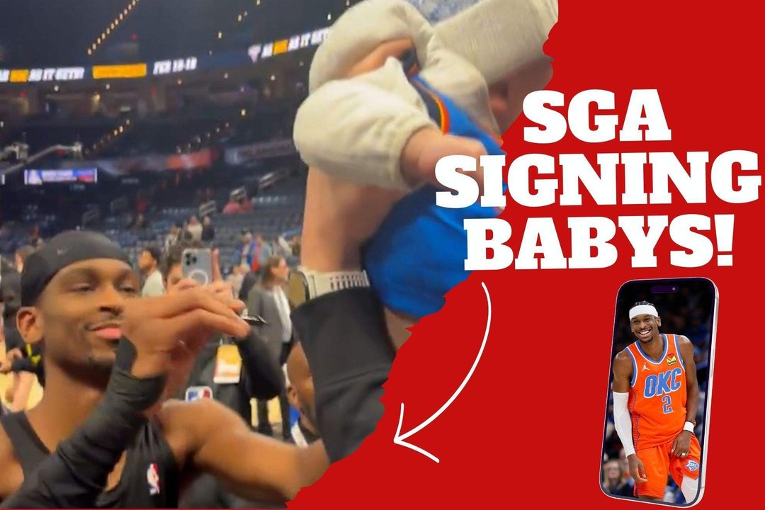 SGA signing babys! Oklahoma City Thunder superstar agrees to sign a very unusual autograph
