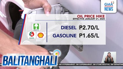 Oil price hike effective January 21, 2025 | Balitanghali