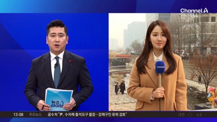 [날씨]추위 대신 미세먼지…중부 빗방울·눈 날림