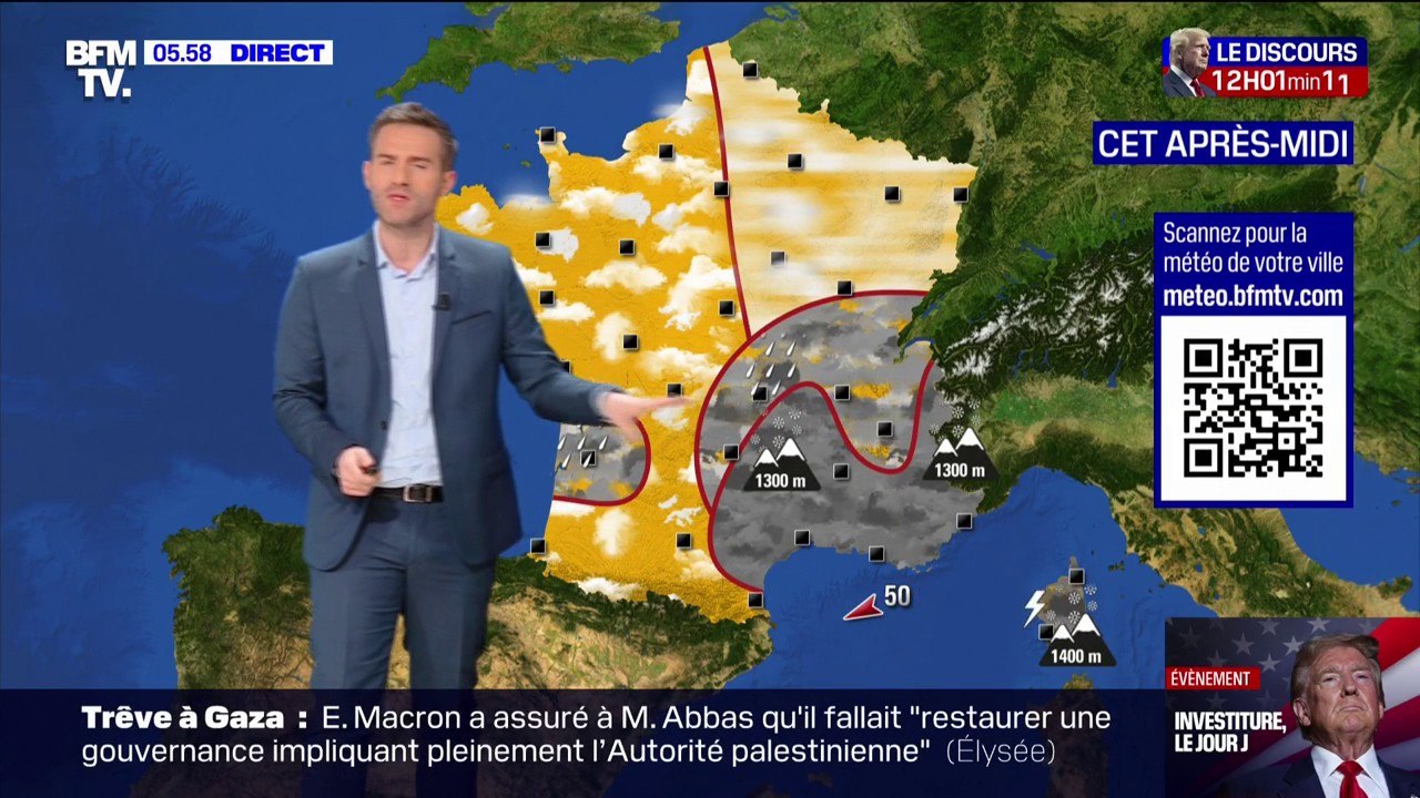 Météo: de la grisaille, notamment dans le Sud-Est et des températures allant de 1 à 15 degrés dans l’après-midi