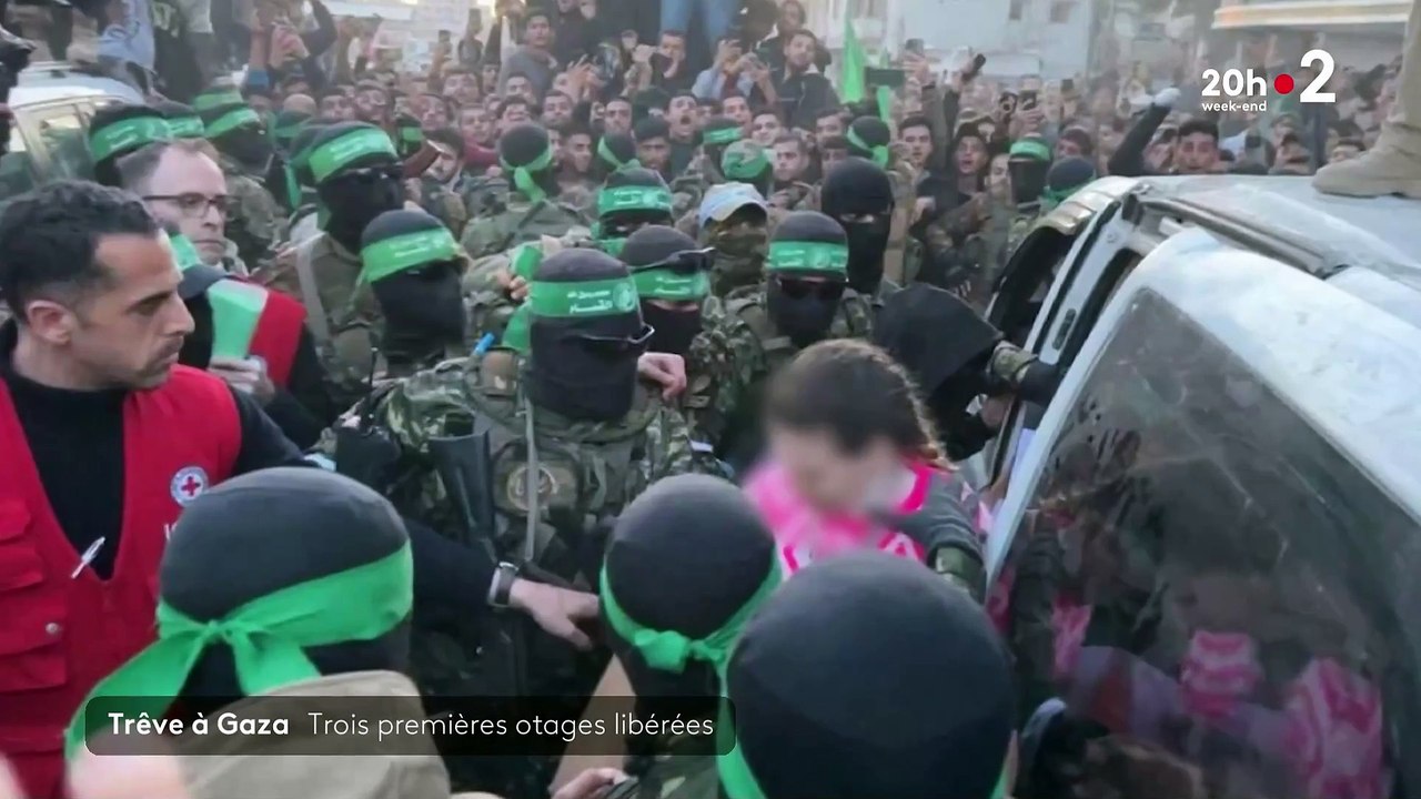 Les images de trois premières otages israéliennes qui ont été libérés par le Hamas