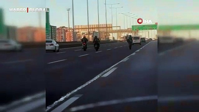 Trafik magandaları yine iş başında! Otoyolda akıl almaz hareketler