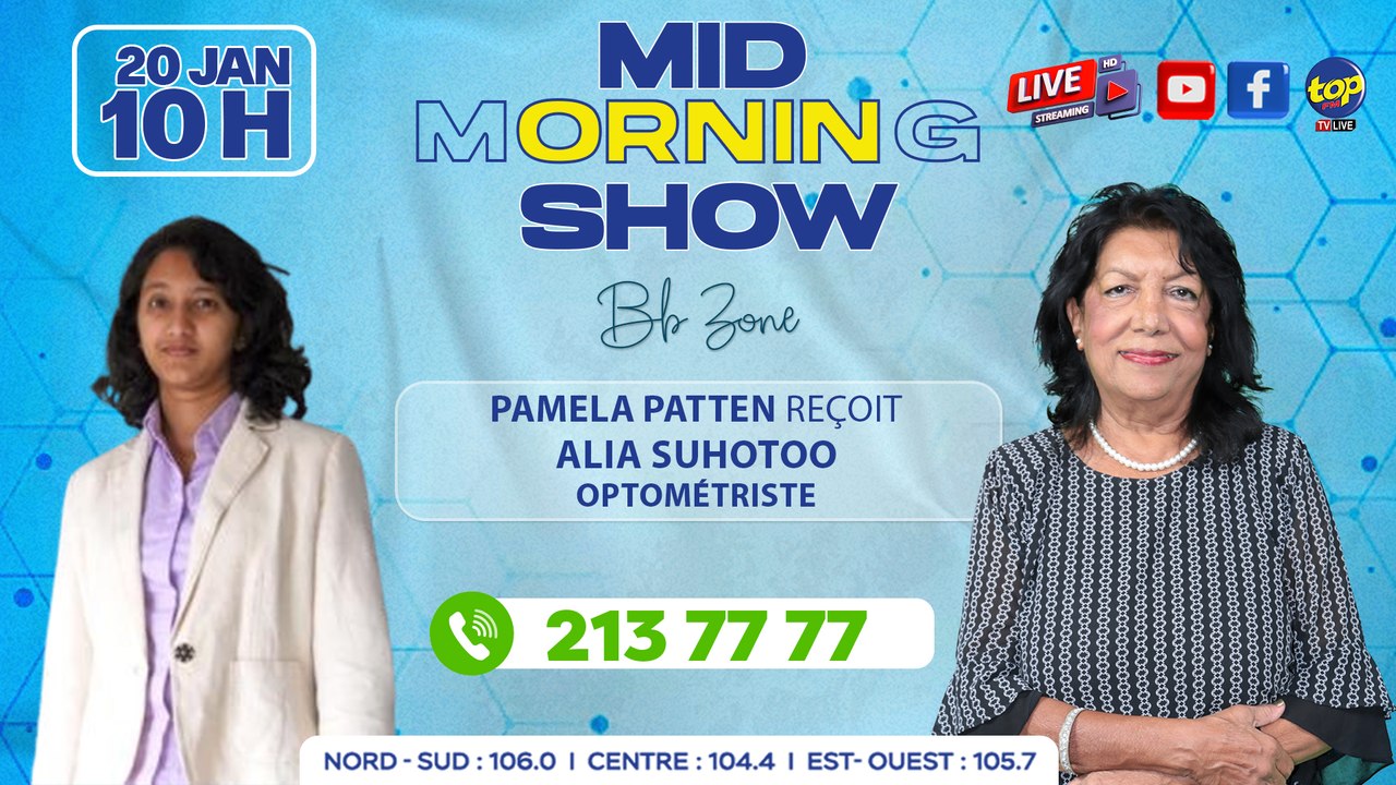 MID MORNING SHOW [ Bb Zone ]  Pamela Patten reçoit Alia Suhotoo, Optométriste_0