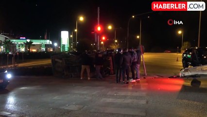 Kırmızı Işık İhlali, Otomobili Takla Attırdı