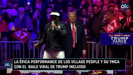 La épica performance de los Village People y su YMCA con el  baile viral de Trump incluido