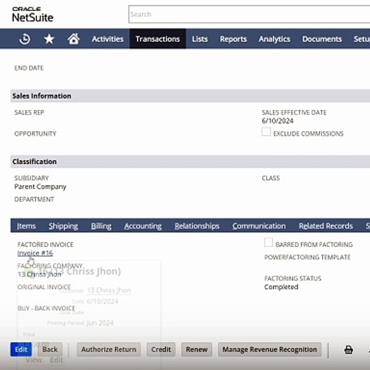 PowerFactoring: Empowering Businesses with Seamless Accounts Receivable & Payable Factoring in NetSuite
