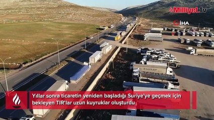 Ticaret yeniden başladı! Suriye'de dengeler değişiyor, kuyruğun ucu bucağı yok