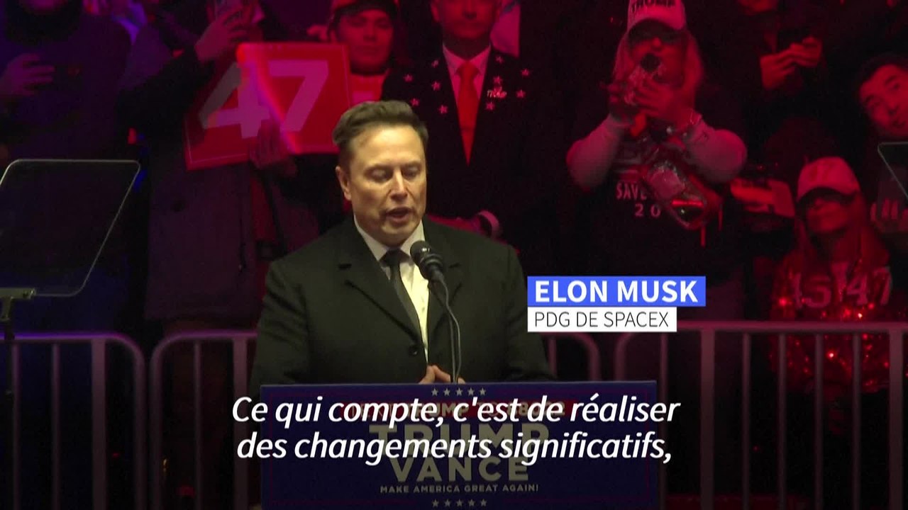Elon Musk, aux côtés de Donald Trump, promet de rendre l'Amérique "forte pour des siècles"
