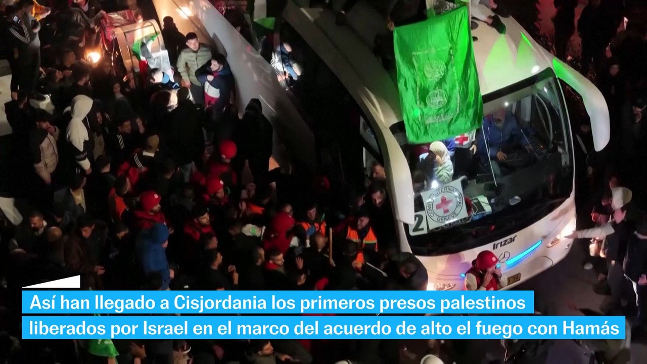 Así han llegado a Cisjordania los primeros presos palestinos liberados por Israel