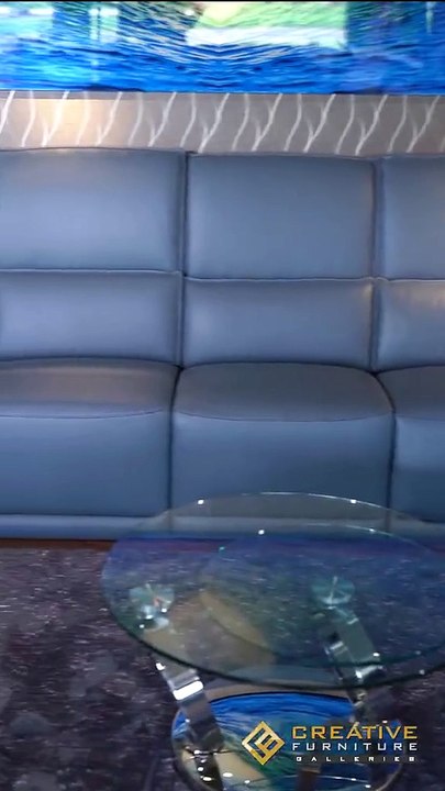 Elegant Italian Leather Sofa Set by Creative Furniture Store