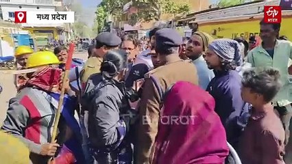 पन्ना में चला प्रशासन का बुलडोजर, प्रशासन के साथ हुआ नोकझोंक
