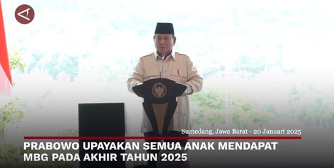Prabowo upayakan semua anak mendapat MBG pada akhir tahun 2025