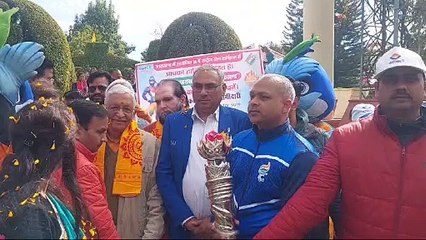 राष्ट्रीय खेल की मशाल तेजस्विनी और शुभंकर मोली पहुंची हरिद्वार