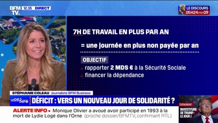 Pour réduire le déficit de 2 milliards d'euros, le gouvernement remet sur la table l'idée d'un nouveau jour de solidarité
