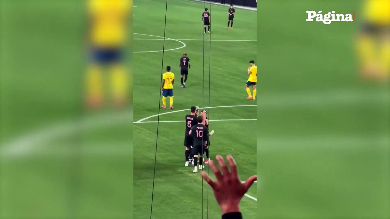 "Yo 3, ¿y ustedes?": Messi apuntó a la tribuna al marcar el primer gol en el amistoso del Inter Miami CF vs América de México