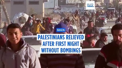 Palestinians in Gaza wake up relieved after first night of ceasefire
