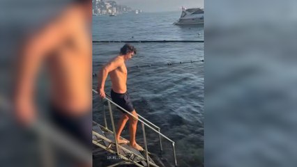 İbrahim Kutluay, Ocak ayında Bebek’te denize girdi