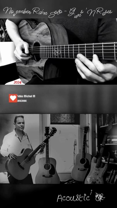 044. Guns 'N Roses November Rain  Acoustic Guitar 2024 #reels #clips #music #rock #gunsnroses2024 #like