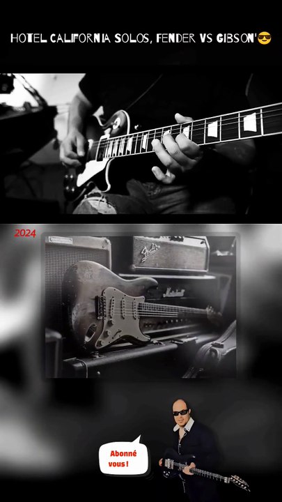 054. Hotel California Solos, Fender Vs Gibson'😎#music #reels #clips #like #rock #art #guitarist #lesson