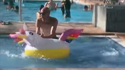 Drunk uncle's pool adventure becomes the highlight of family holiday