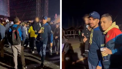 Diego Valdés en convivencia de aficionados de América en medio de los rumores de su salida