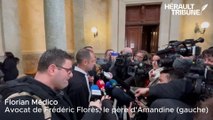 Interview de Florian Médico, avocat de Frédéric Florès, le père d'Amandine (gauche)