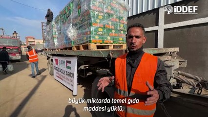 İDDEF’in İnsani Yardım Tırları Gazze’de
