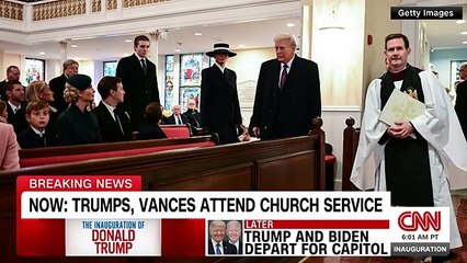 Trumps make first inauguration appearance