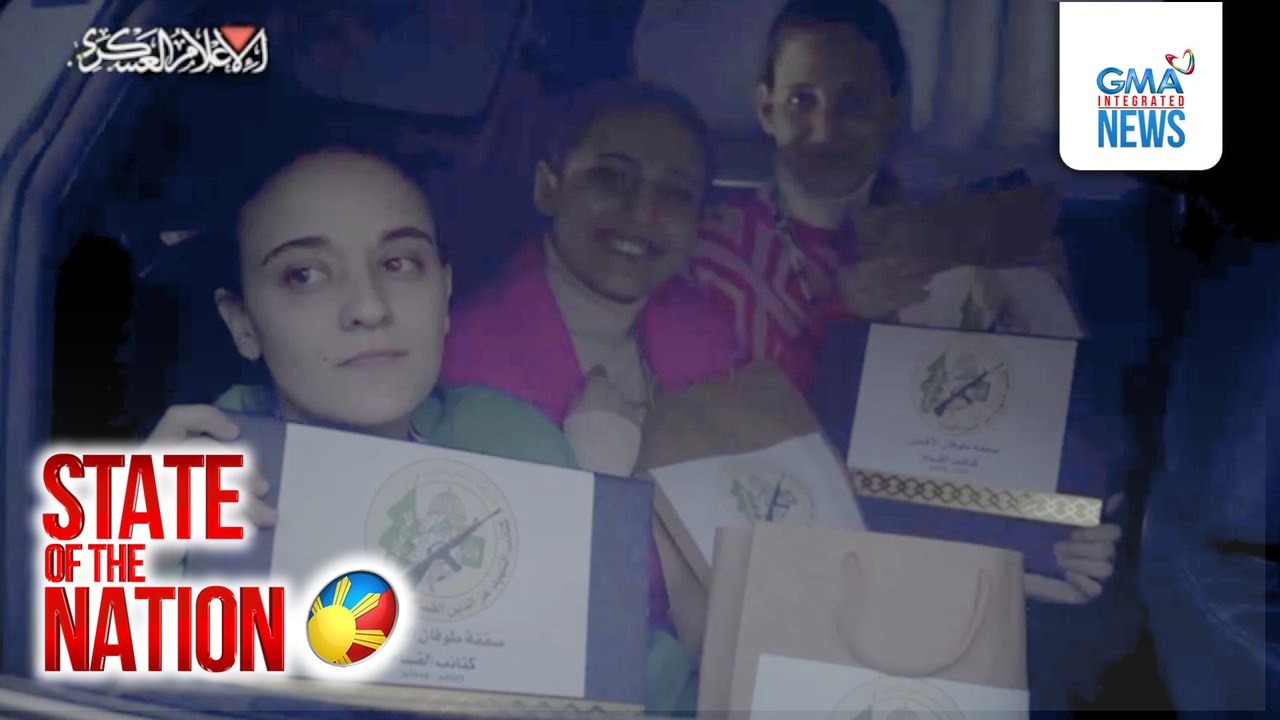 3 Israeli hostages, pinakawalan na ng Hamas sa unang araw ng ceasefire nila ng Israel | SONA