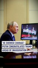 Putin congratulates Trump hours before inauguration, says open to talks on Ukraine