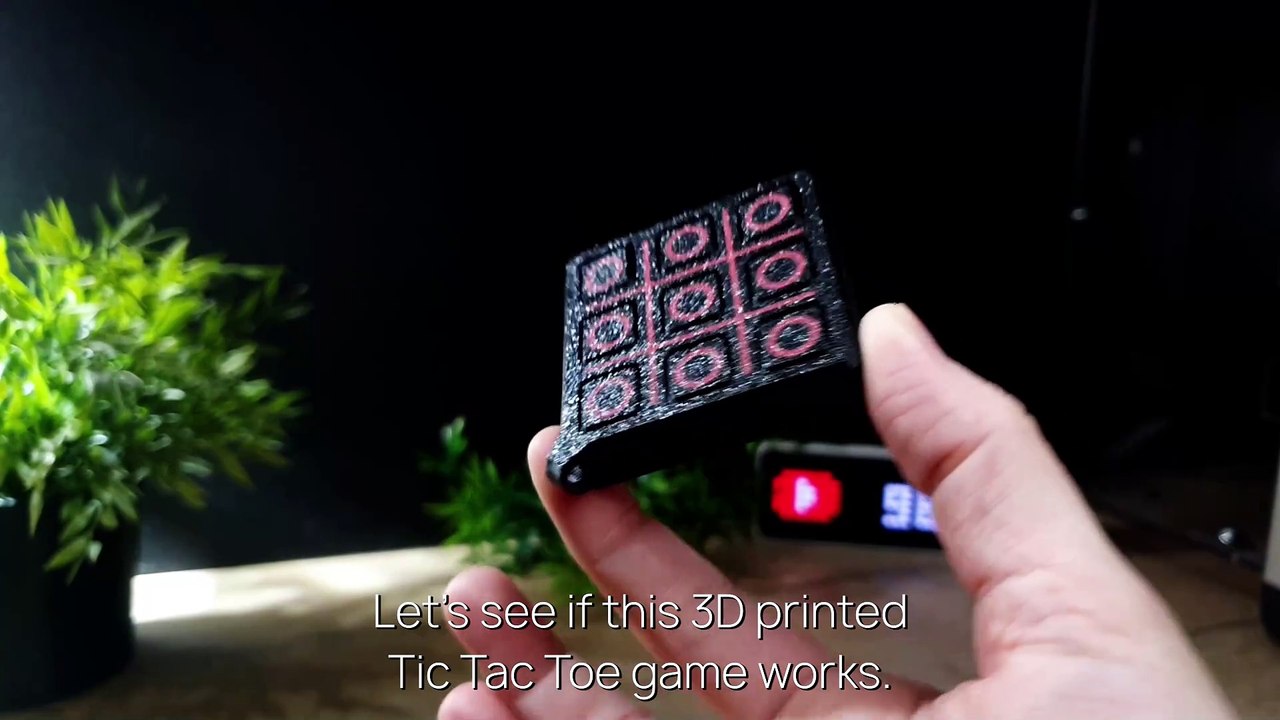 🎲 Interactive Multicolor 3D Print - 3D Tic Tac Toe Printable - Print In Place 3D Models