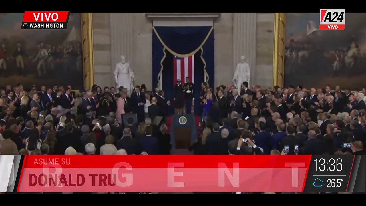 Comenzó el acto de la jura de Donald Trump como presidente de Estados Unidos