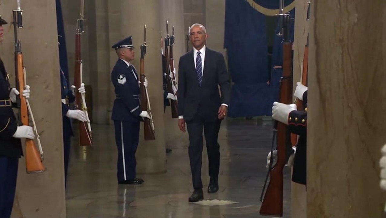 Barack Obama attends Donald Trump's inauguration solo as Michelle Obama skips event