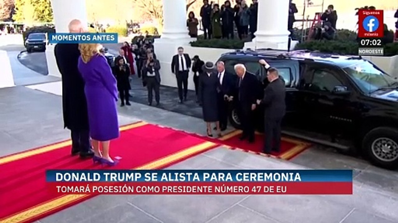 Joe Biden recibe a Donald Trump en la Casa Blanca previo a su ceremonia de investidura