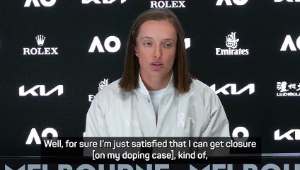 Swiatek relieved to finally get closure on doping case