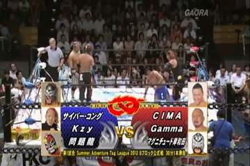 9th August 2012 Summer Adventure Tag League Block B Team Veteran Returns (CIMA,Magnitude Kishiwada,GAMMA) vs MAD BLANKEY (Cyber Kong,Kzy,Mondai Ryu)