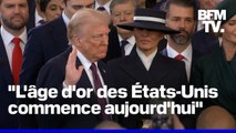 Investiture de donald trump: le 47e président des États-unis fait son entrée dans la rotonde du capitole