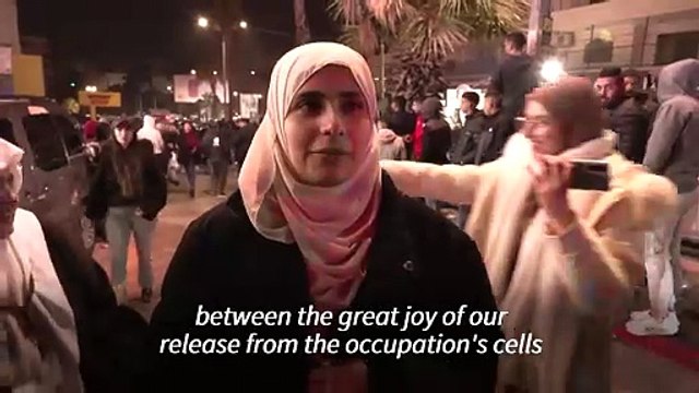 Crowds greet first 90 Palestinians freed in Israel-Hamas truce