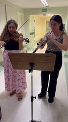 Apresentações do Femusc levam música e alegria aos pacientes de hospital em Jaraguá do Sul