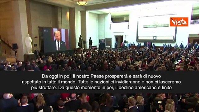Trump: Da questo momento in poi il declino americano ? finito