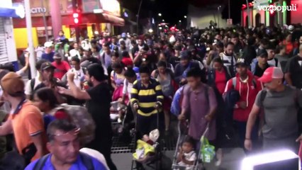 Parte la primera caravana desde la frontera sur de México bajo la segunda presidencia de Trump