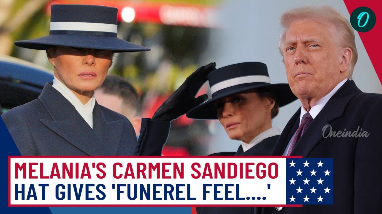 Watch: Melania Trump's Stunning Bold 'Dark MAGA' Look With Hat At Trump Inauguration Steals The Show