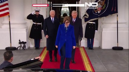 Une foule en liesse le long de la route de Donald Trump vers le Capitole