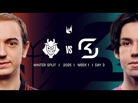 G2 v SK | 2025 LEC Winter | Week 1 Day 3 | G2 Esports vs. SK Gaming