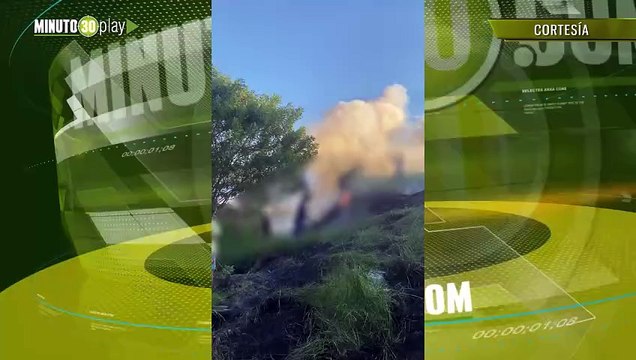 A punta de baldes y ramas, intentan apagar incendio forestal en Robledo Aures