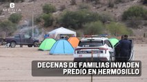 Decenas de familias invaden terreno en Hermosillo