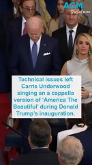 Awkward silence at Trump inauguration after technical malfunction