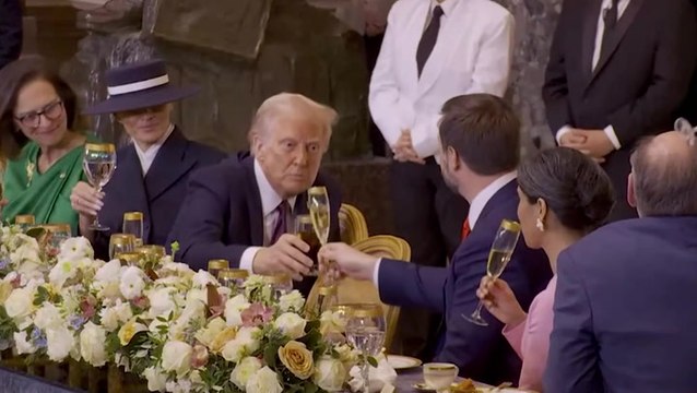 The unlikely drink Trump toasted with during presidential inauguration lunch