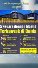BERKAH INDONESIA ! INILAH 5 NEGARA DENGAN MASJID TERBANYAK DI DUNIA #shorts