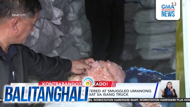 2 toneladang unregistered at smuggled umanong karneng manok, nasabat sa isang truck | Balitanghali